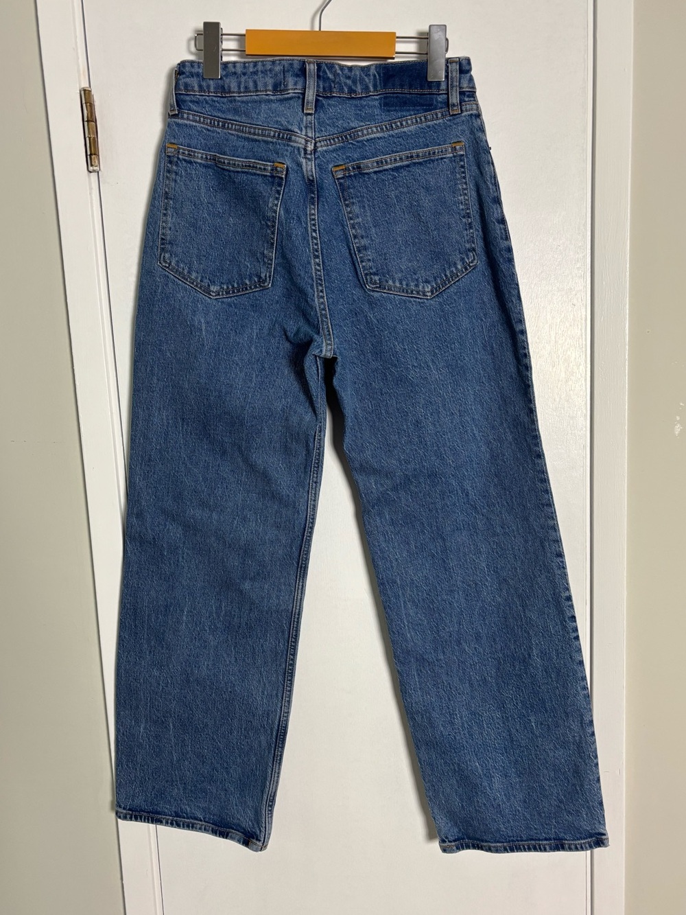 Abercrombie & Fitch Curve Love High Rise 90s Relaxed Jeans 28 Short Blue Denim - Picture 5 of 13